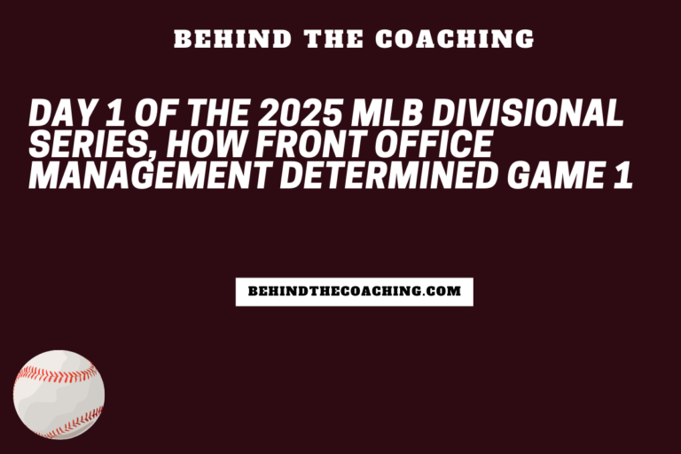 Day 1 of the 2025 MLB Divisional Series, How Front Office Management Determined Game 1