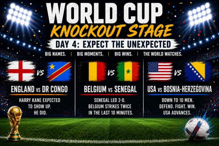 Day 4 of the World Cup… Expect the Unexpected
