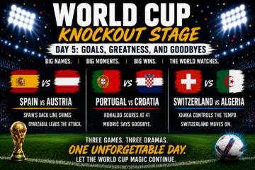 Day 5 of FIFA World Cup Knockout Rounds – Goals, Greatness, and Goodbyes
